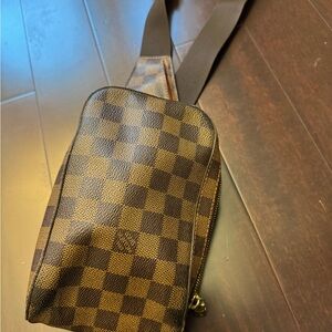 Louis Vuitton Geronimo Sling Bag Damier Ebene Checkered Belt Bag